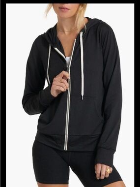 Vuori performance, Halo hoodie , Wmns black heather Zip-Front Hoodie, XL, NWOT